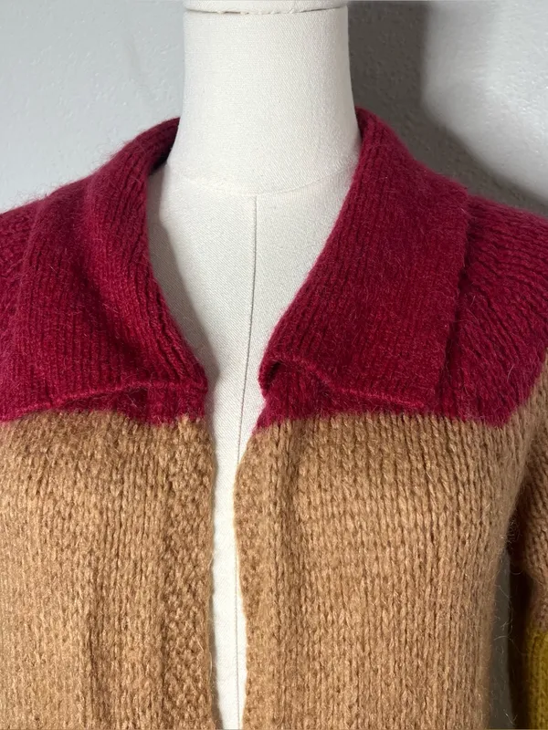 Free People Color Block Stripe Mohair Blend Over The Rainbow Duster Cardigan - Image 4