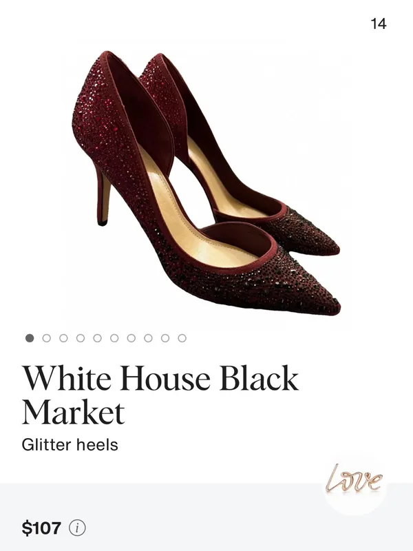 White House Black Market Red Crystal Embellished Pointed Pumps | Size 7 - Image 10