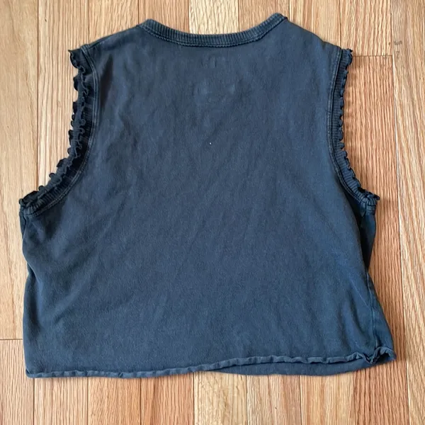 SO Shirt Womens XS Gray Tank Top Crop Cotton Ladies - Image 5