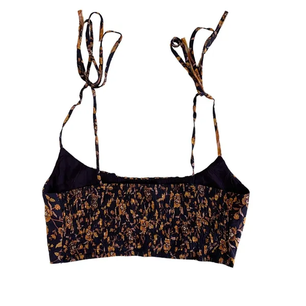 Princess Polly Crop Top‎ 6 Brown Floral Y2K Streetwear Summer Festival Trendy - Image 3