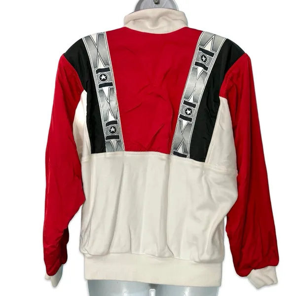 Vintage 80s 90s Head Red White Black Ski Windbreaker Women's Sweatshirt size S - Image 5