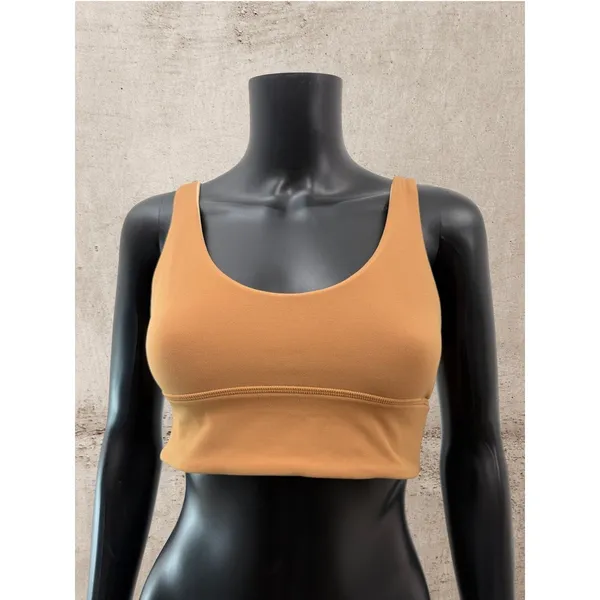 Lululemon Like a Cloud Longline Sports Bra Camel Tan Size 8 Medium Support - Image 2