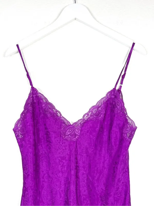 Vintage 90’s Victoria’s Secret gold label nightie négligée purple size M VTG - Image 4