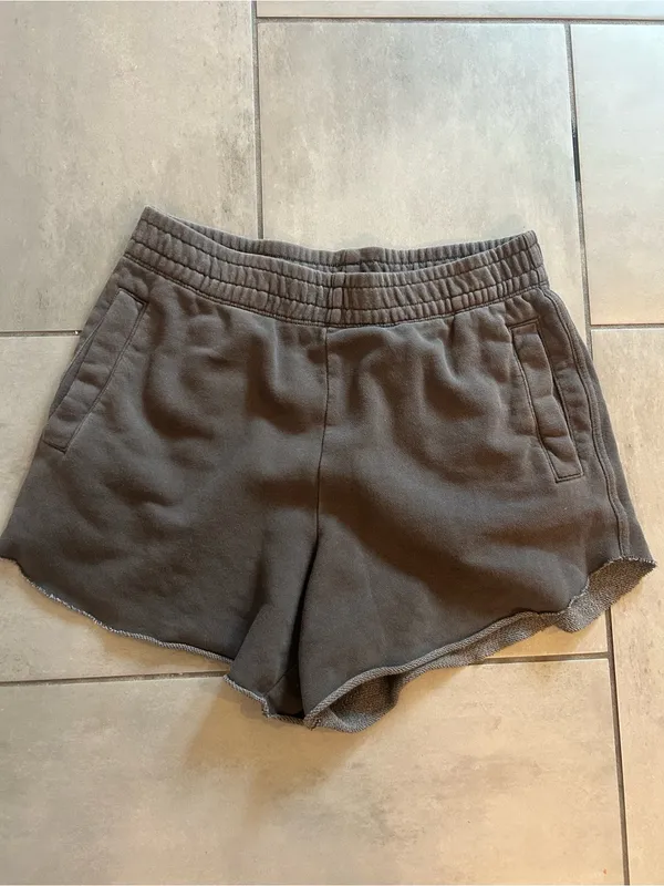 Aerie Aerie Fleece-Of-Mind High Waisted Short — Smoked Grey - Image 2