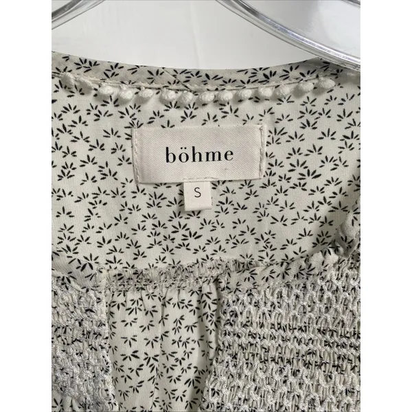 Bohme Blouse Size Small Womens‎ Smocked Blouse Cottagecore Feminine - Image 4