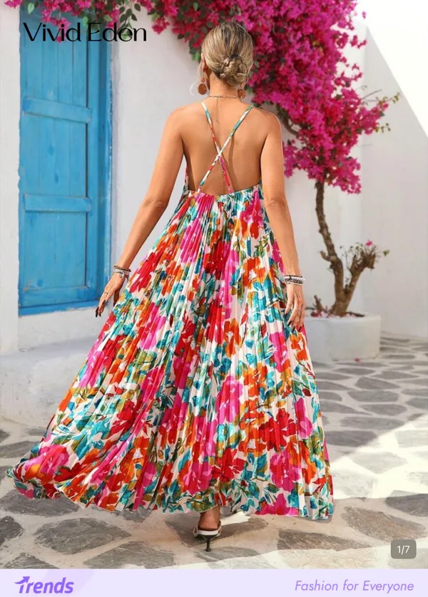 Shein Maxi Dress Floral - Image 2