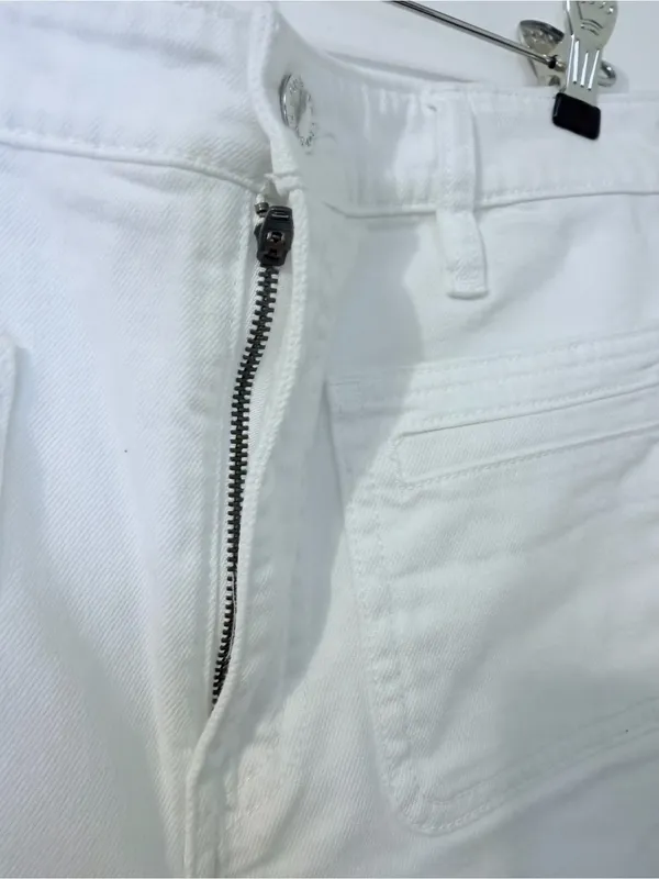 ON 34th White Wide Leg Jeans – Size 4 – Full Length Denim Pants - Image 6