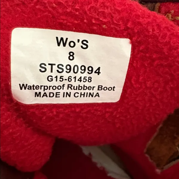 Sperry Women’s Waterproof Duck Boots Red Brown Leather‎ Fleece Lined Size 8 - Image 13