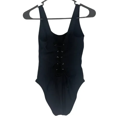 California Sunshine‎ Women's Size Medium Pineapple Print Black Swimsuit - Image 6