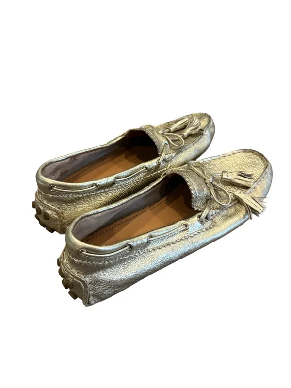 Coach Nadia driving moccasins in gold 9 like new! - Image 3