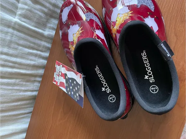 New Sloggers Original Garden Shoe Size 7 Chicken Barn Red Rain Backdoor Comfort - Image 7