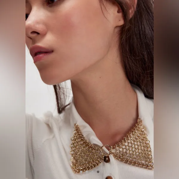 Free People summers end collar pin- gold NWT $38 - Image 4