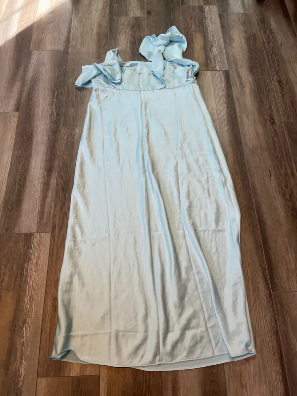 Madewell Blue Flutter Sleeve Dress - Image 4