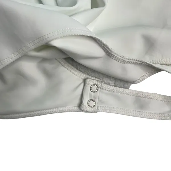 Good American Square Neck Tank Thong Bodysuit‎ White Snaps Size 3 US Large NWT - Image 5