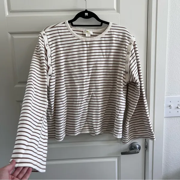 Maeve Anthropologie Stripped Sweater Top - Image 5