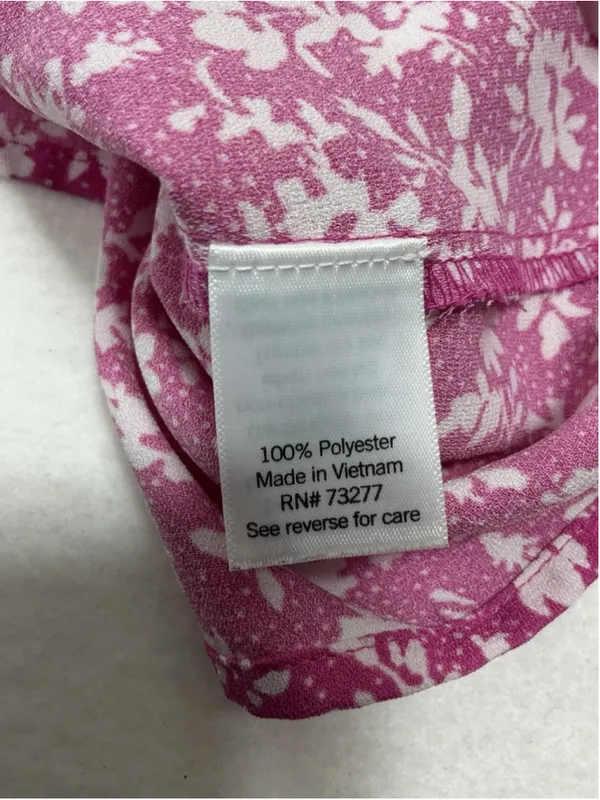 Womans Lauren Conrad Pullover Puffy Short Sleeve Blouse XL Pink Floral - Image 3