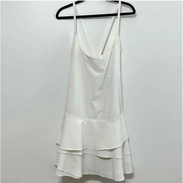 NEW OFFLINE BY AERIE Tennis Dress White Sleeveless Ruffle Hem LARGE Soft Support - Image 7