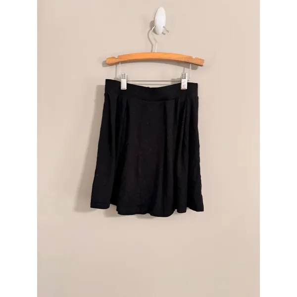 ASOS Skater Skirt Womens Size‎ S Black Pleated A-Line Mini Jersey Knit Casual - Image 4