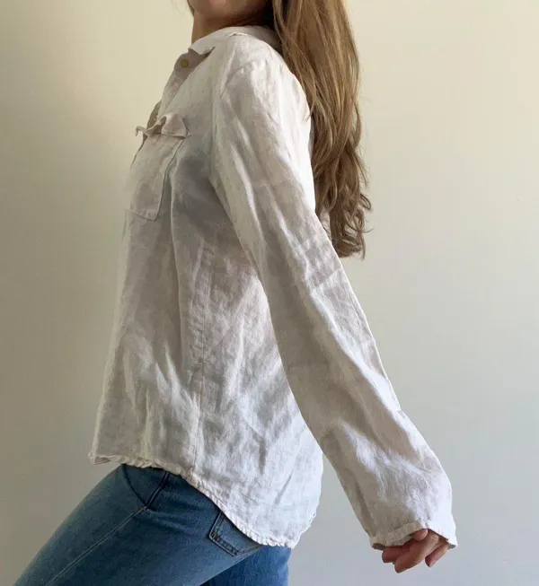 Neutral Blouse Off White Color - Image 3