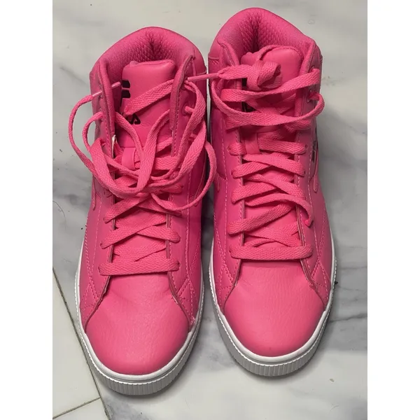 Fila Womens Hot Pink Lifestyle‎ Sneakers Shoes 6.5. S-377 - Image 2