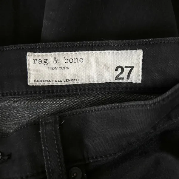 Rag & Bone Serena Full Length Wide Leg Jeans Raw Hem Size 27 - Image 6