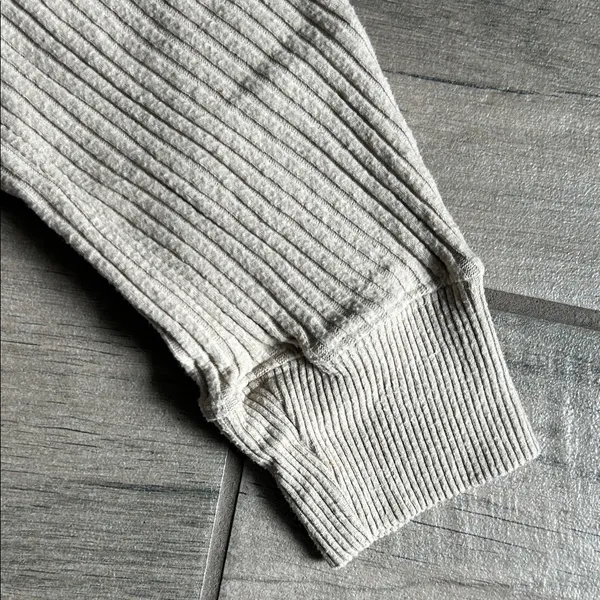 Joah Brown Taupe Ribbed Knit Top - Image 4