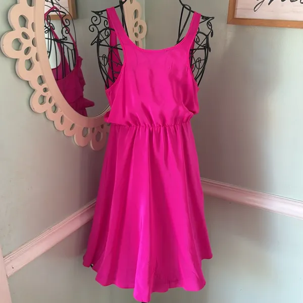Amanda Uprichard Pink‎ Ruffle Halter Dress Sz XS - Image 3