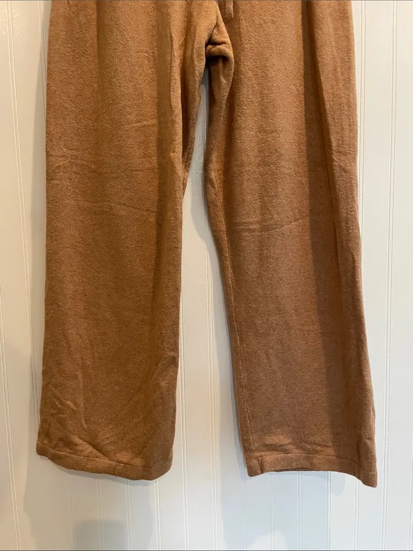 GAP Softest Sweater Sweats Pants Pull On Wide Leg in Camel Tan Size L - Image 5