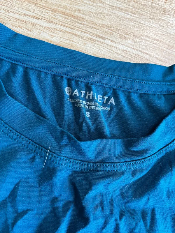 Womens Athleta Blue/Green Workout Top - S - Image 5