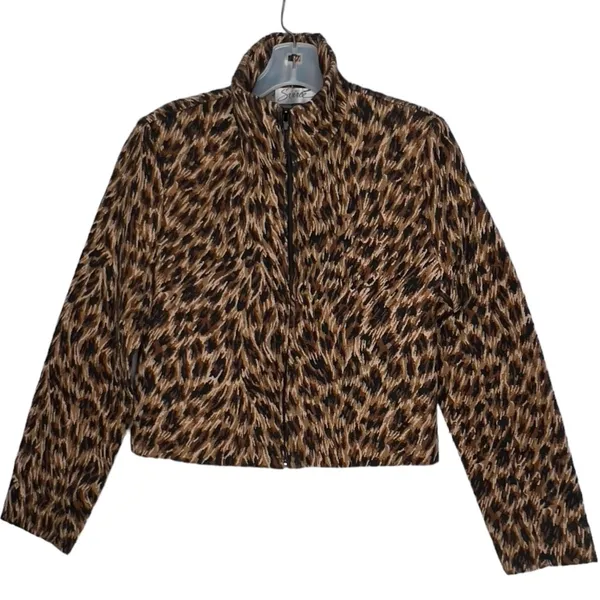 Vintage Soiree Animal Print Jacket‎ Black Size XS - Image 2