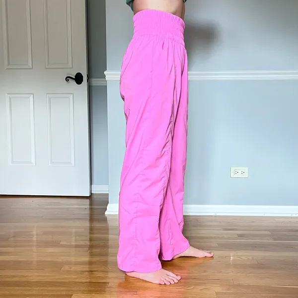 Nike Dri-FIT Pink Wide Leg Track Pants M - Image 2