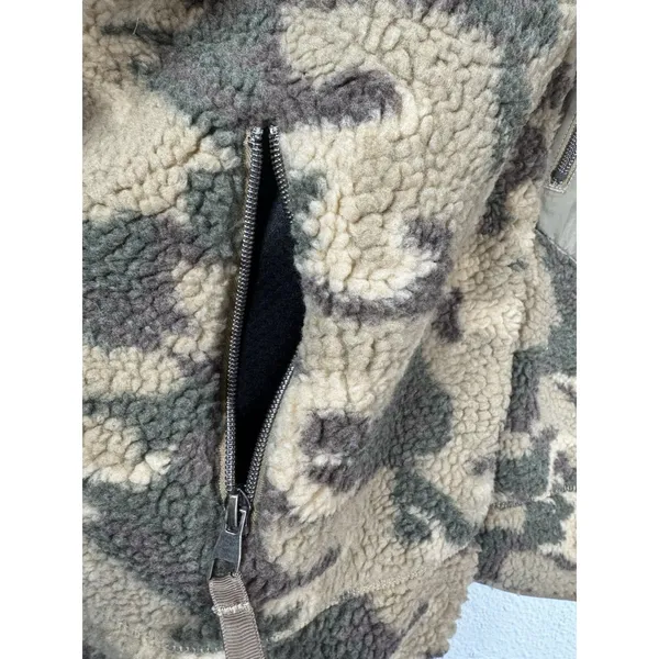 Darc Sport Wolves Lone Pine Woodland Camo Full Zip Fleece Jacket Unisex Sz M New - Image 5