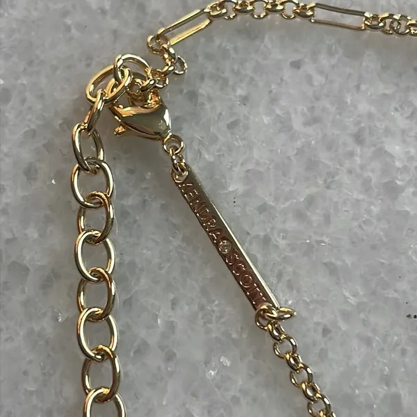 Kendra Scott pendant necklace genuine stone 14K gold over brass jewelry New OS - Image 2