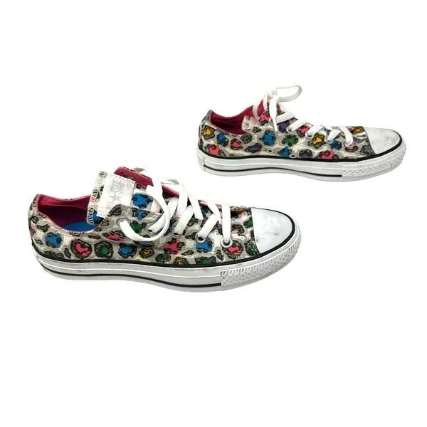 Converse‎ All Star size womens 6 chuck taylor colorful leopard print - Image 4