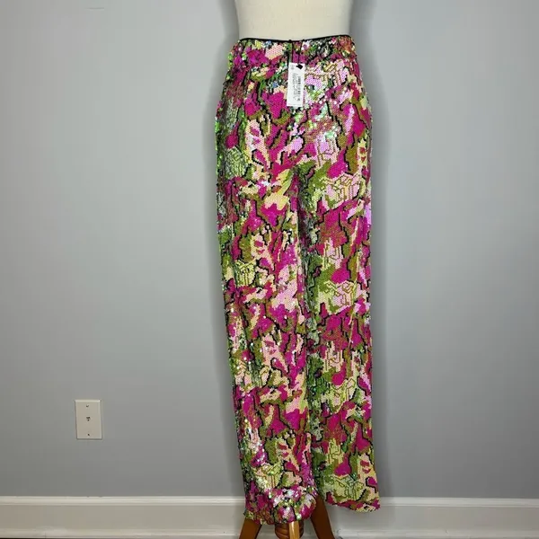 Nasty Gal- Premium Multi Sequin Wide Leg Trouser - Image 3
