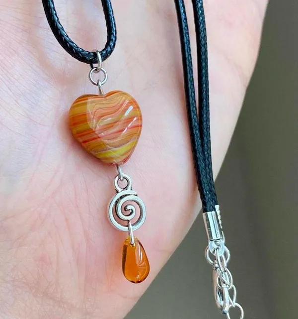 Handmade quality Czech glass beads chic fairy boho vintage retro funky hippie style necklace🌿✨ - Image 2