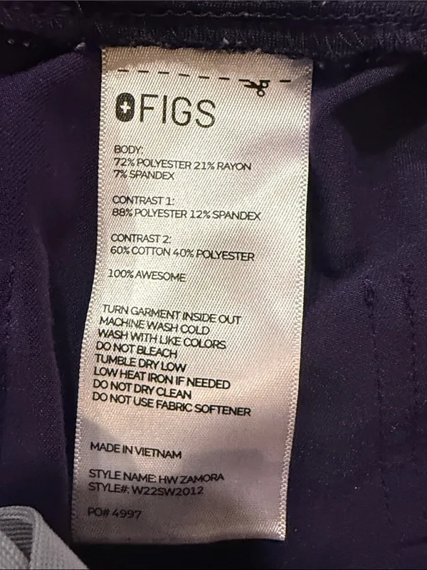 Figs women’s purple Zamora jogger bottom size xs. - Image 3