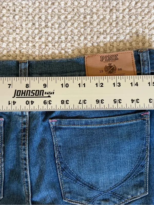 PINK Victoria's Secret Classic Blue Skinny Jeans - Image 9