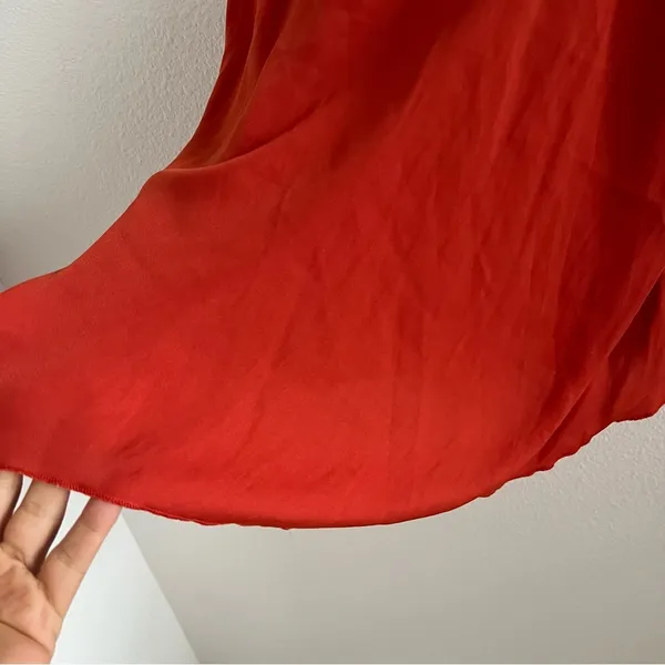 Free People Intimately Lace Strap Silky Polyester Orange Cream XS - Image 4