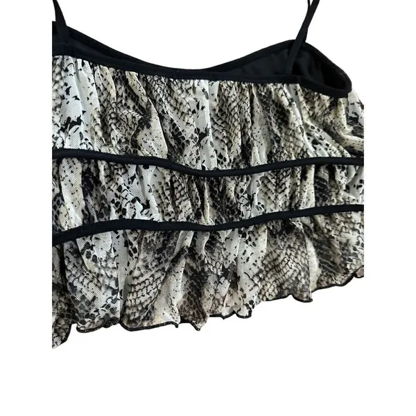 Urban Outfitters Sheer Snake Print‎ Crop Tank Top sz large - Image 6