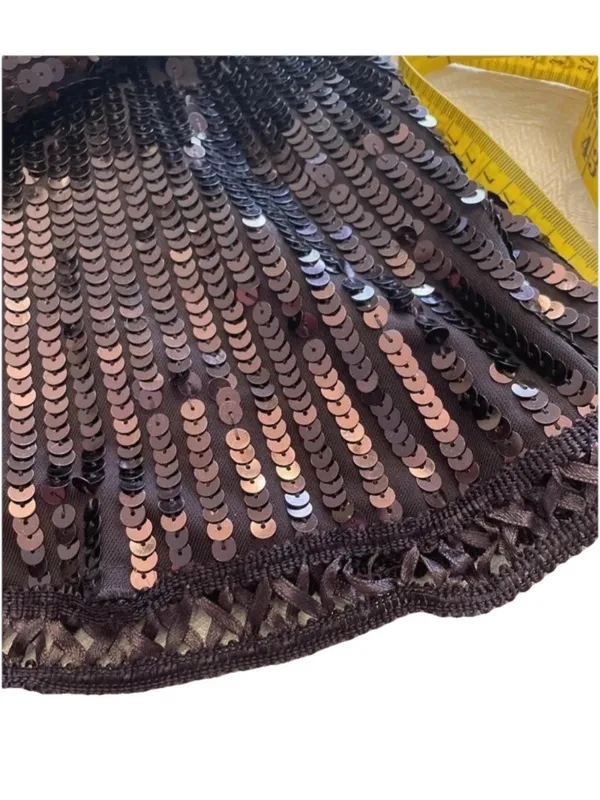 Citrine Sequin Pencil Skirt in Bronze Size Small - Image 5