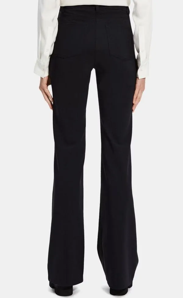 Theory Black Flared High-Waist Pant in Performance Knit - Image 3