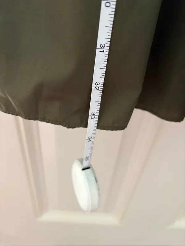 En Saison Khaki Poplin Tiered Mini Dress Size Medium - Image 6