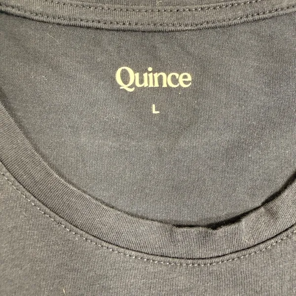 Quince Navy Blue Muscle Tank Top Womens Large Sleeveless Crew Neck Jersey Basic - Image 7
