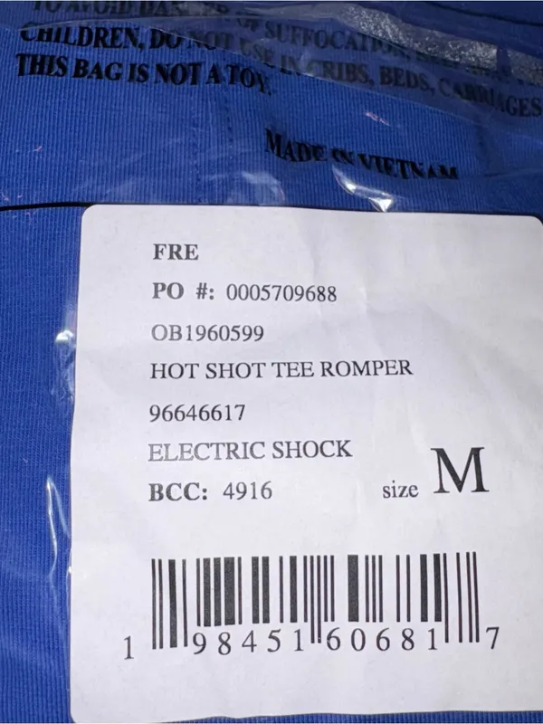 Free People Movement Hot Shot Tee Romper Electric Shock Blue New With Tag Medium - Image 6