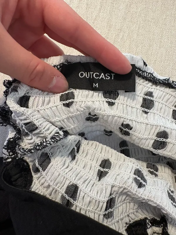 Outcast poka dot dress Black Size M - Image 5