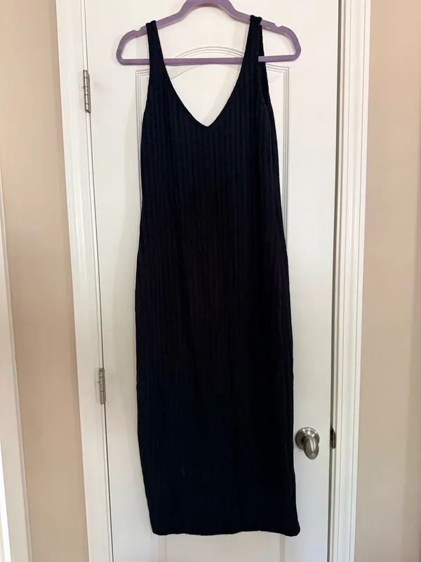 Ribbed Maxi dress Black Size XL - Image 2