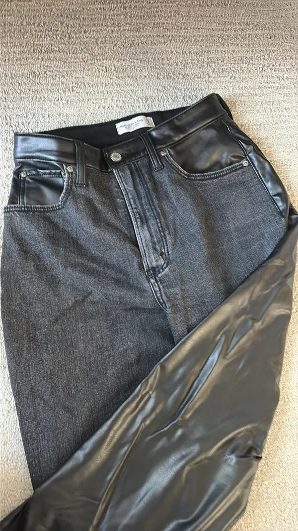 The Ankle Straight Abercrombie Ultra High-Rise Black Jeans curve love - Image 5