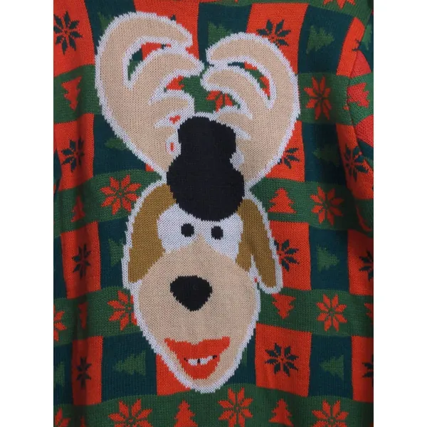 Ellen Degeneres Reindeer Pullover Ugly Christmas Sweater Women's L Red Green New - Image 2