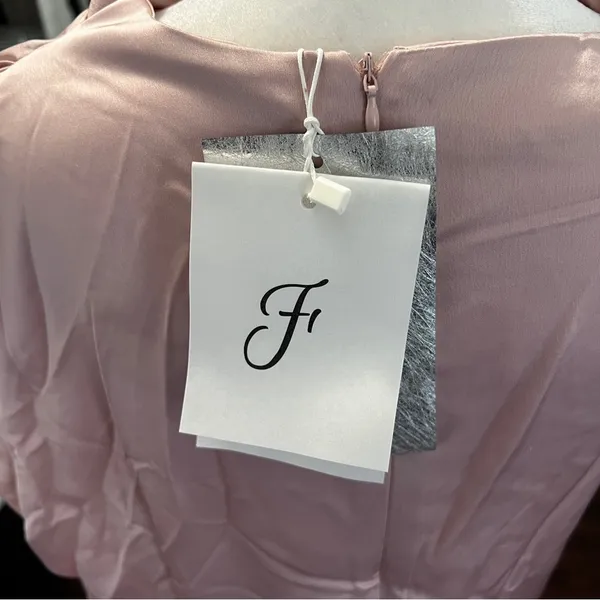 Fehaute XXL Pink Satin Midi Dress | Elegant Cowl Neck Sleeveless - Image 10